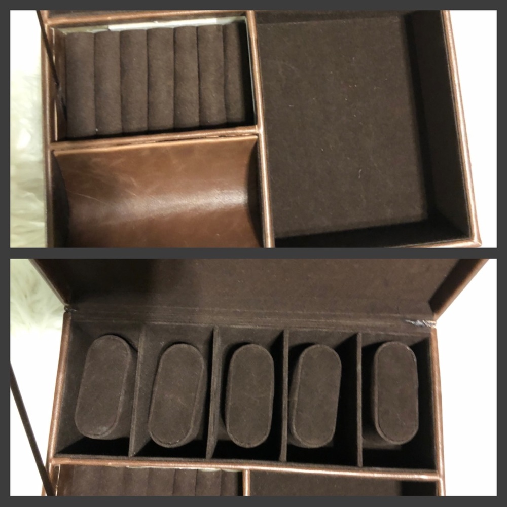 Brown Faux Leather Jewelry Box - Picture 4 of 8